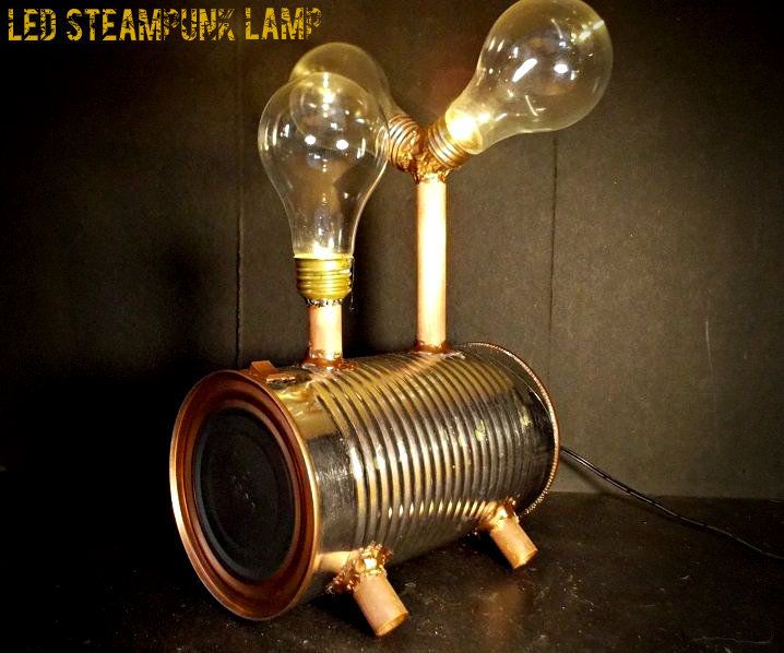 LED Steampunk Lamp Using Old Light Bulbs : 17 Steps - Instructables