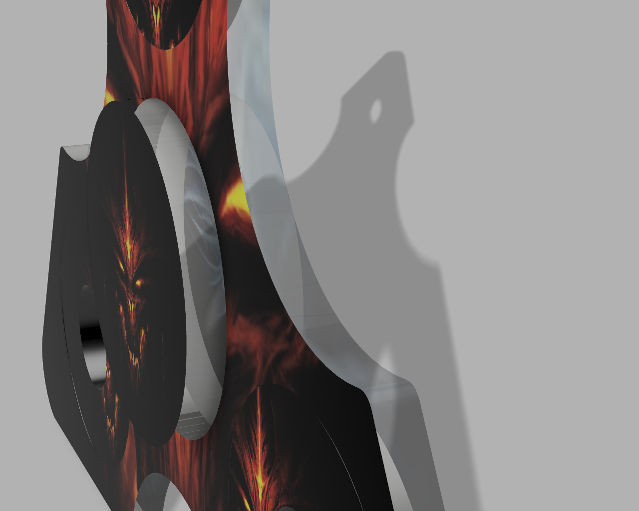 Angel and Devil Fidget Spinner Glass Type