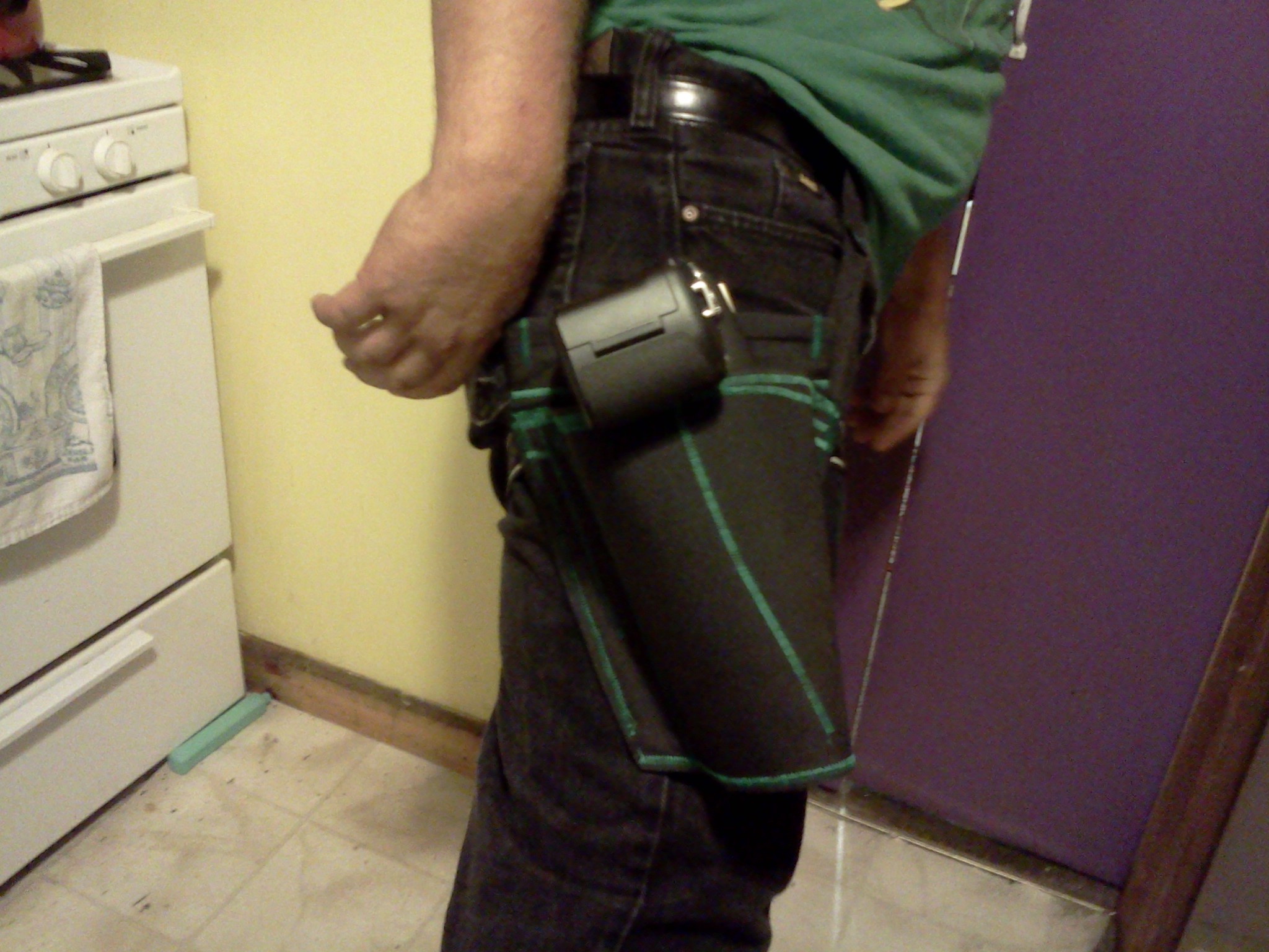Combat Ready Camera Holster and Wrist Stap From a Laptop Case