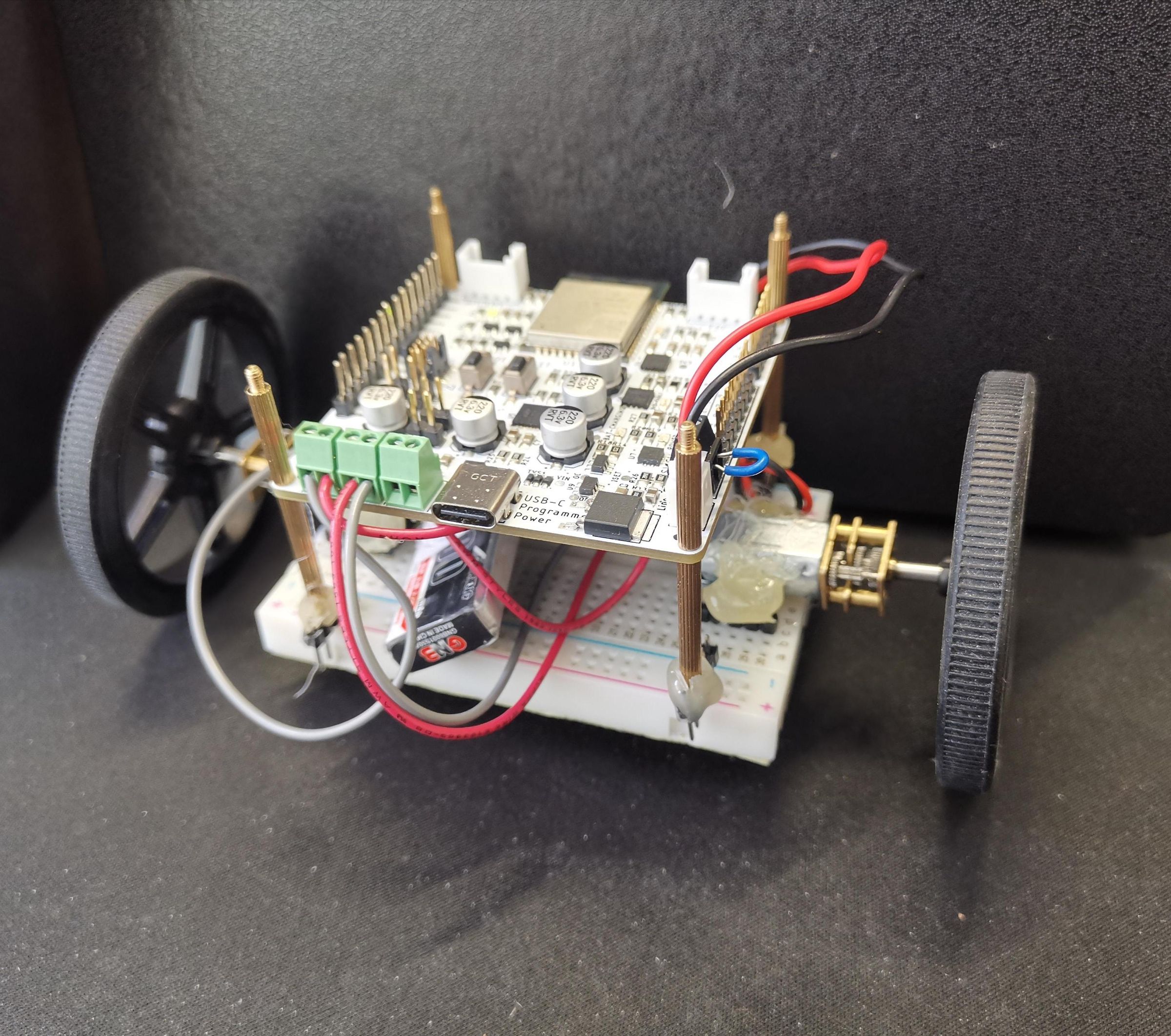 A One-board Balancing Bot With a RoboHeart Electronics Board Inside