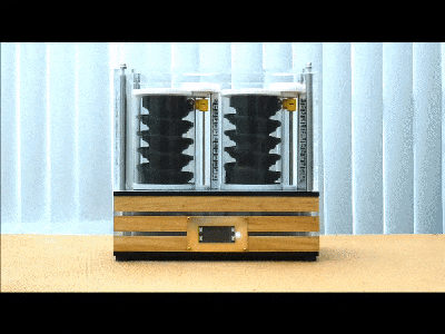 Dual Spiral Marble Clock