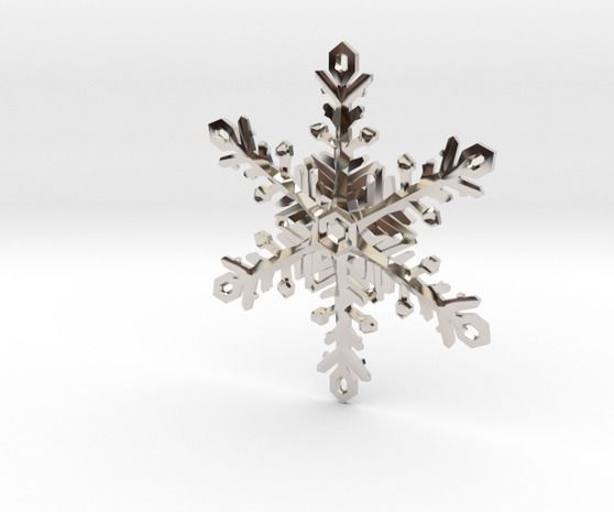 Snowflake Ornament, 3D Printable.