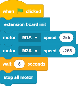 Sample Program: Motors