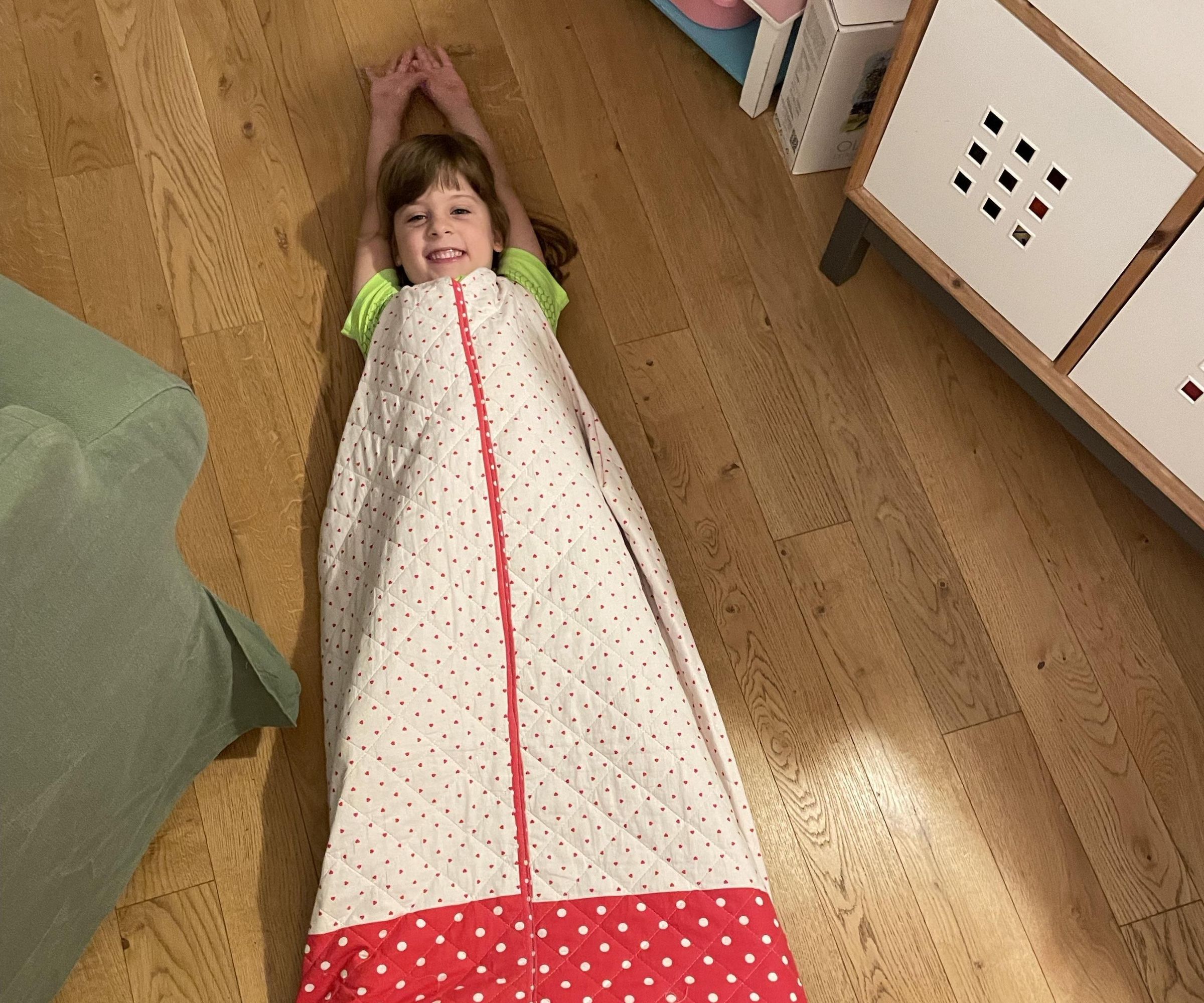 Sleeping Bag (slumbersac) From a Quilted Blanket