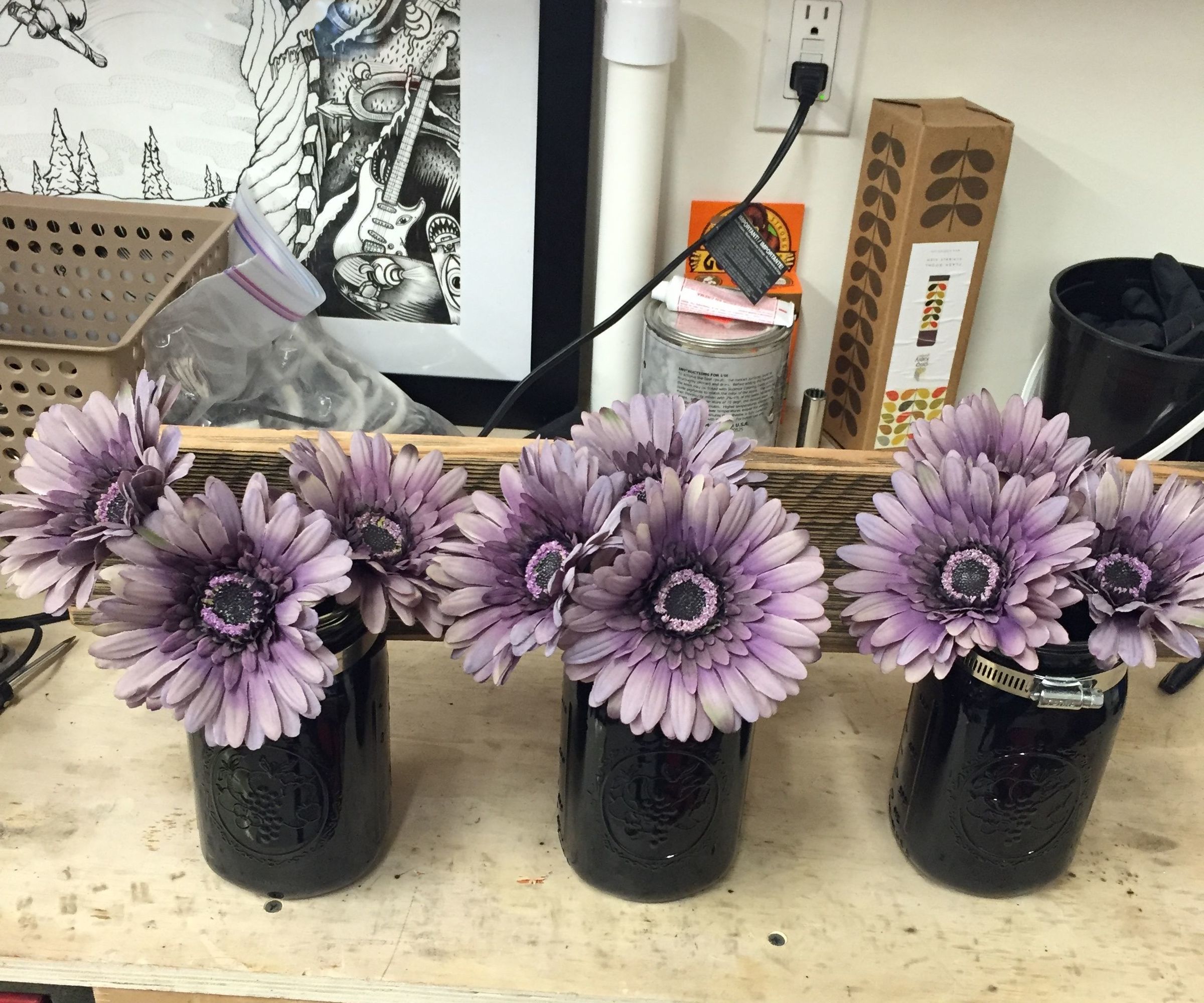 Mason Jar Flower Pot 