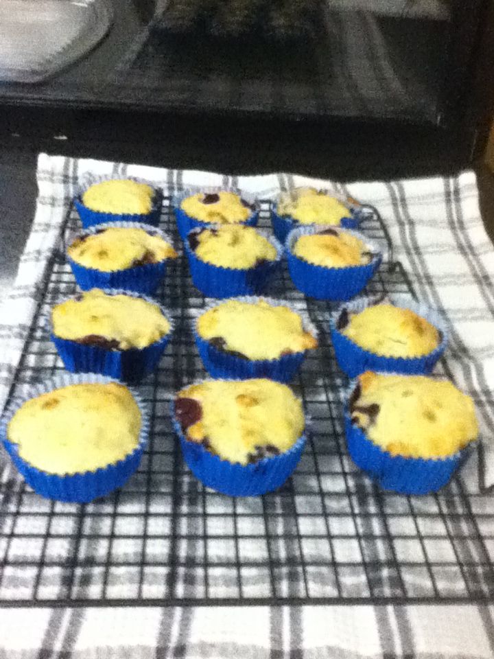 Low Fat, Sugar Free Banana and Blueberry Muffins