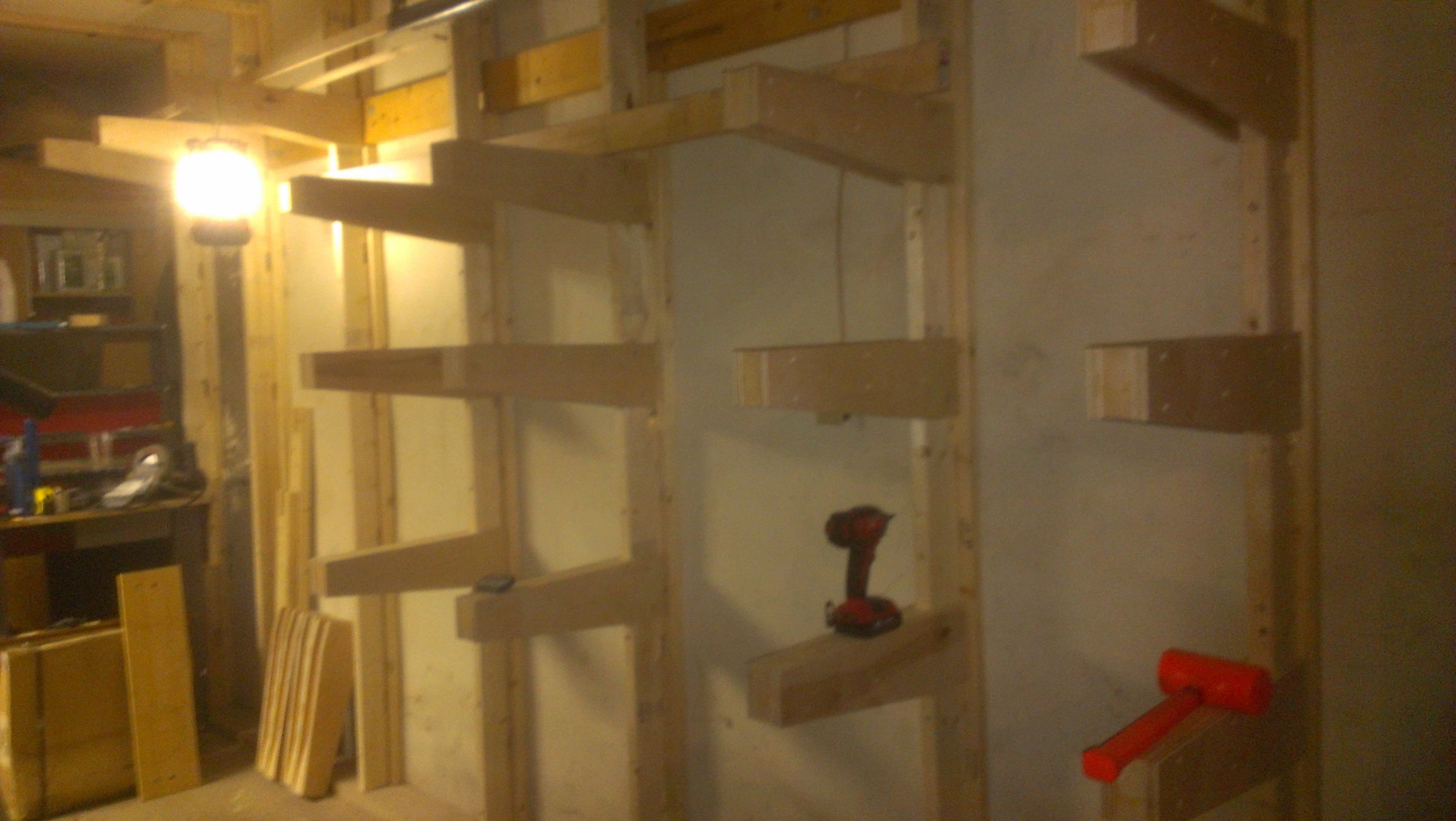 Lumber Rack for a Garage