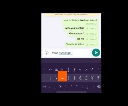 How to Write in Bold and Italics on Whatsapp! [Whatsapp Tricks] 