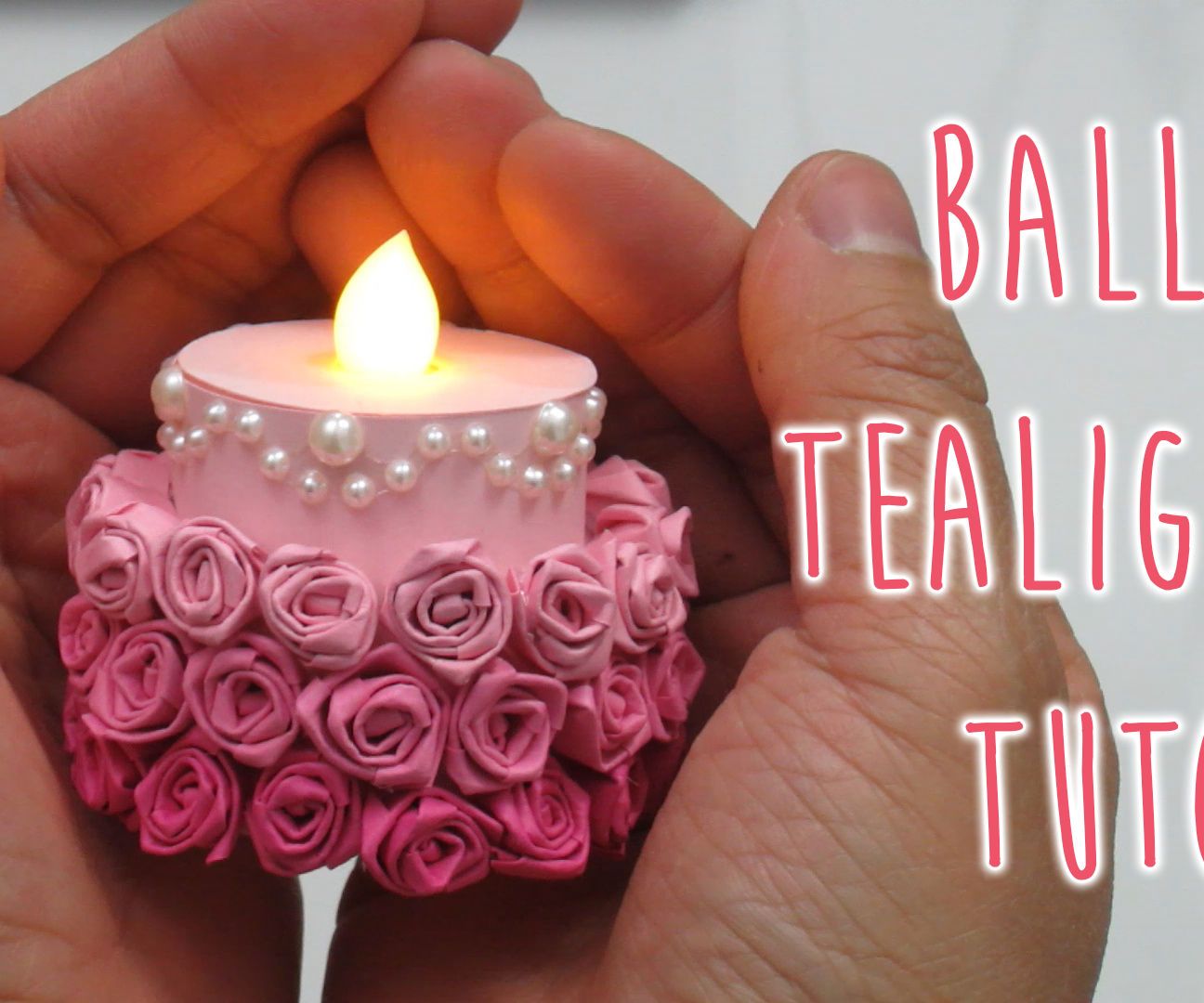 Ombre Rose Tealight Cake