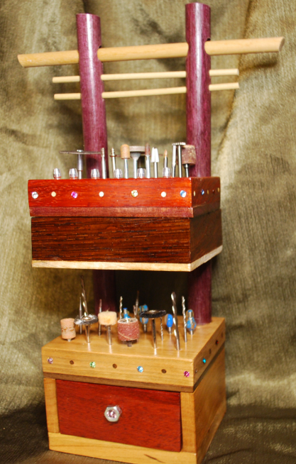 Unnecessarily Ornate Dremel Bit Caddy