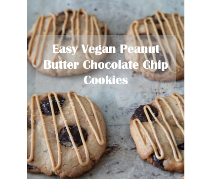 Easy Vegan Peanut Butter Chocolate Chip Cookies
