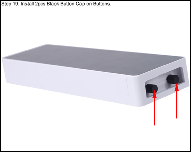 Install 2pcs Black Button Cap on Buttons