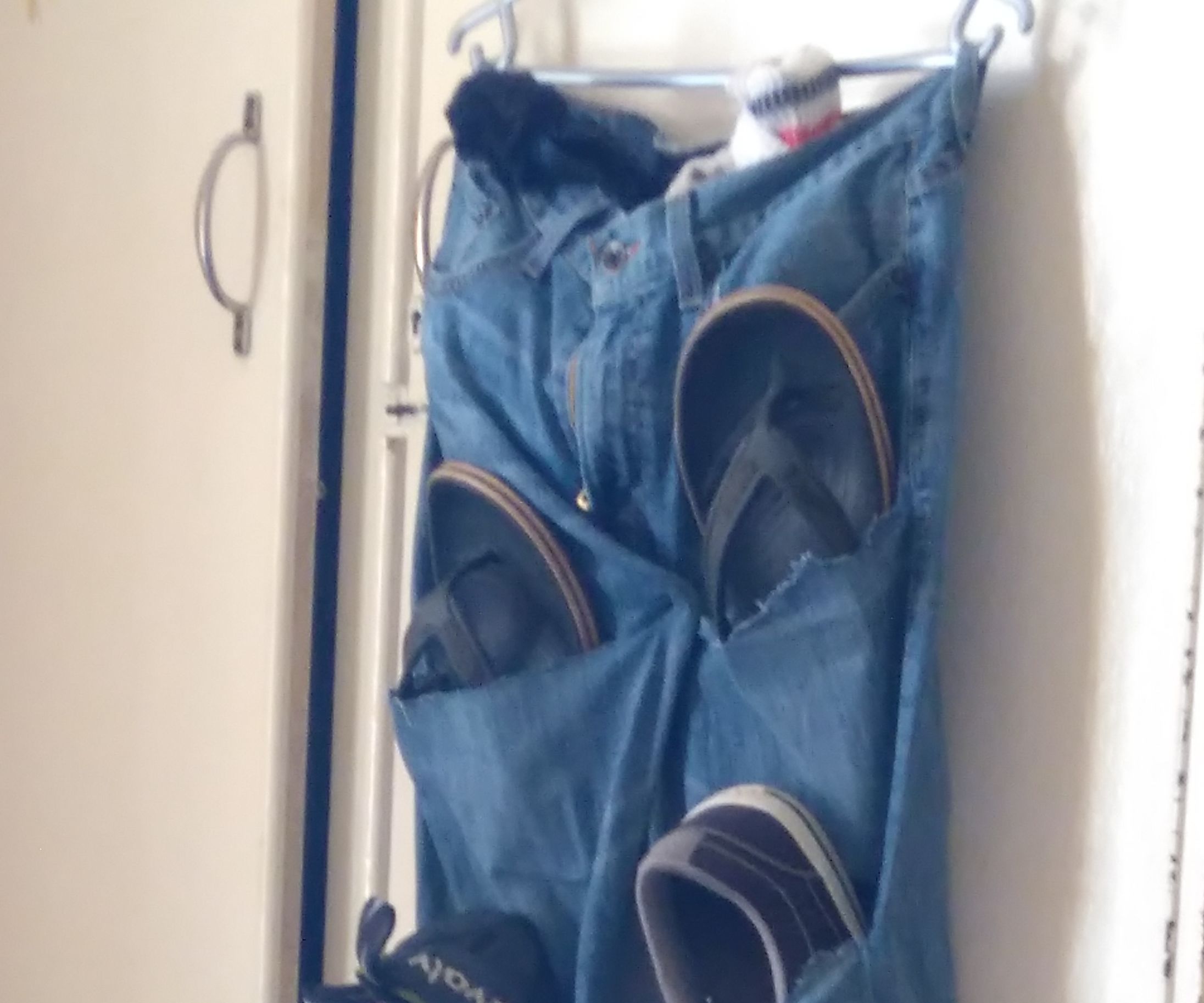 Old Jeans to Shoe Storage