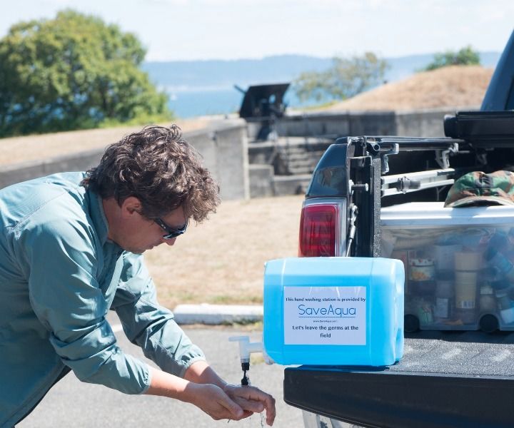 How to Turn Your Reliance (i. E. Aqua-Pak, Aqua-Tainer Etc.) Canister Into an Efficient Washing Station