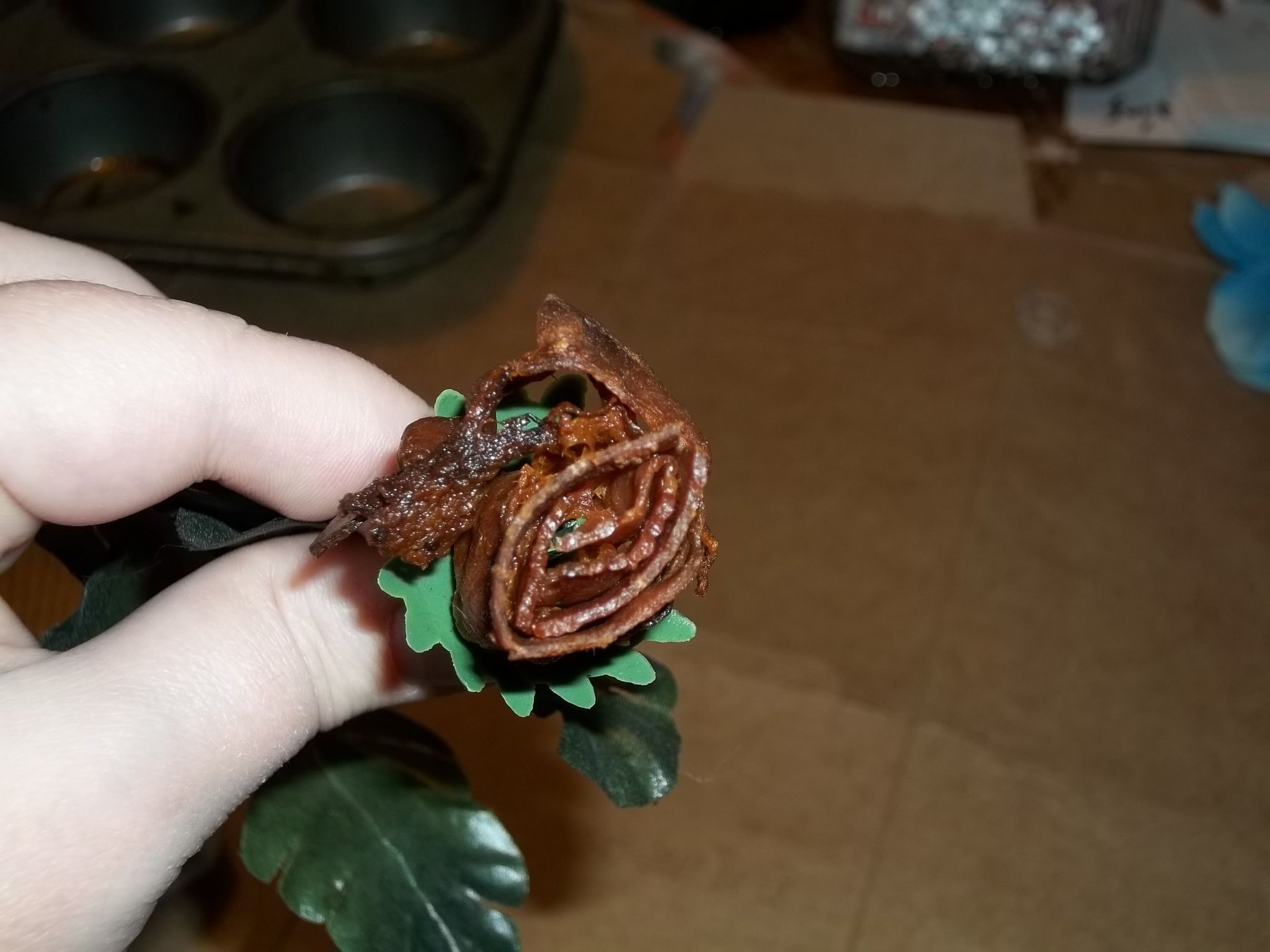 Bacon Roses - the Lazy Person's Version