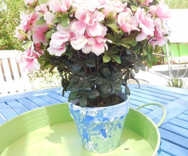 Marbleized  Flowerpots