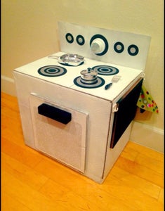 Turn a Cardboard Box Into a Kid's Stove