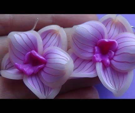 Earrings Orchidea. Polymer Clay Tutorial