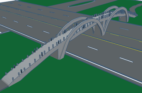 Designing a Bridge to Cross the Road