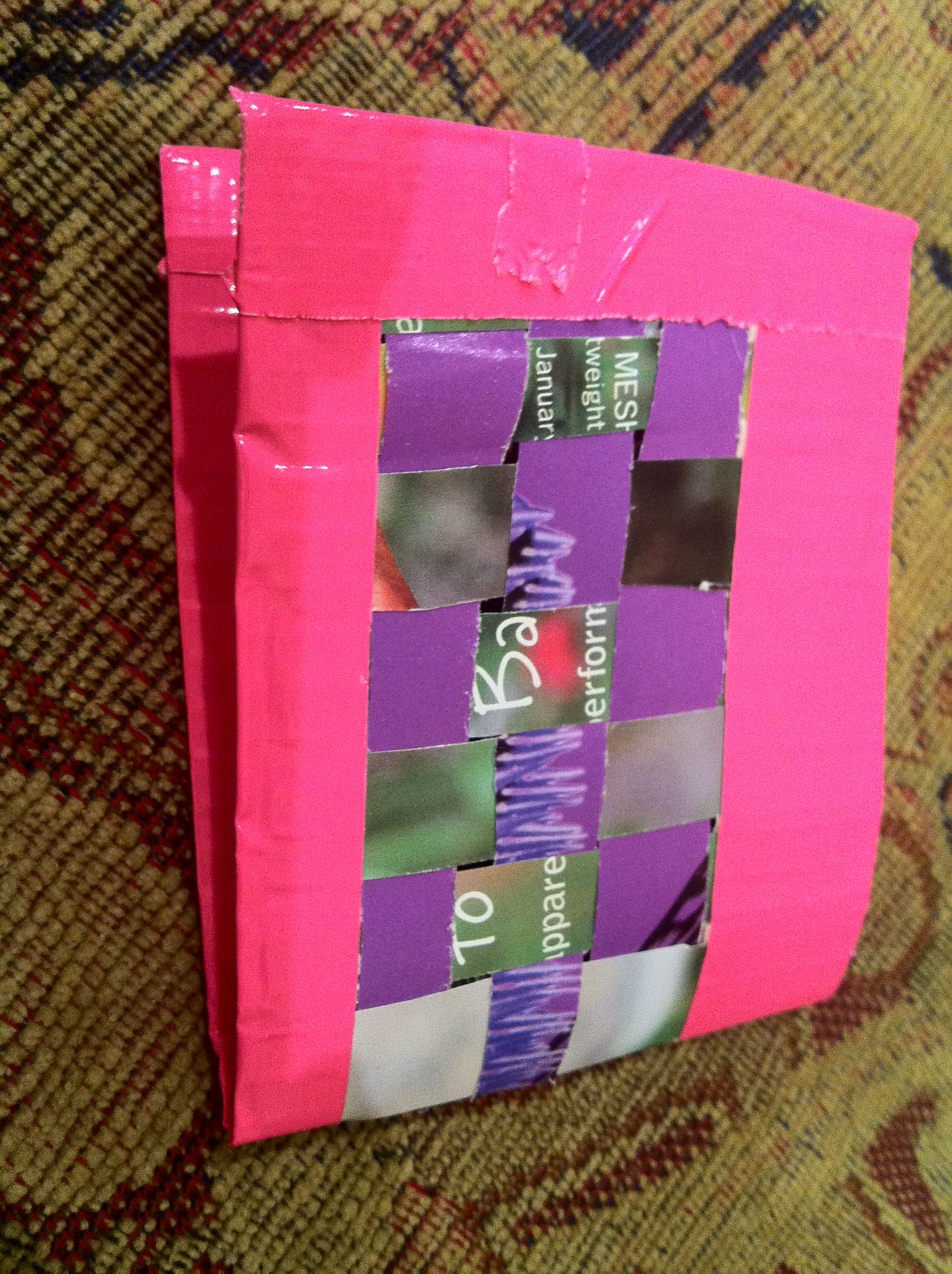 Duct Tape and Magazine Woven Wallet