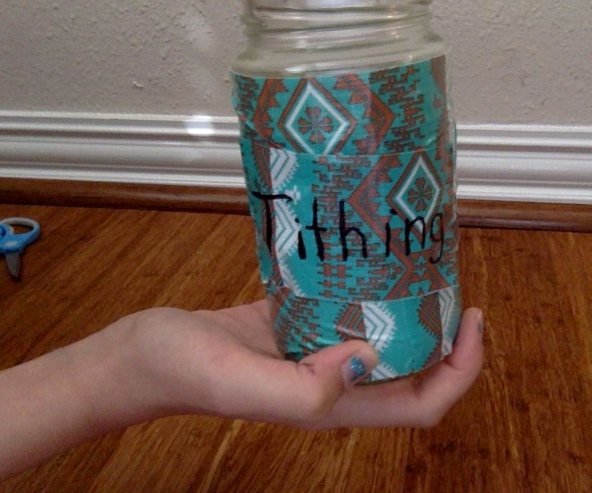Duck Tape Tithing Jars