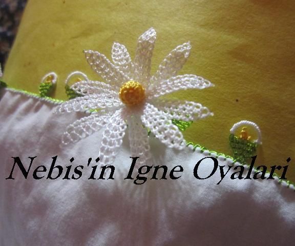 Making the Point Lace Daisy - Igne Oyasi Papatya Yapimi