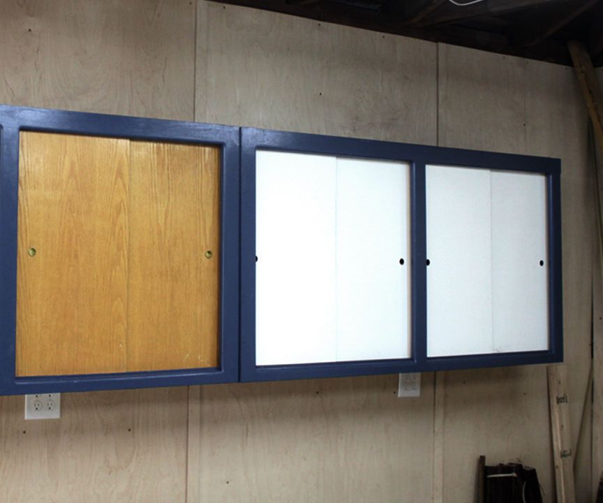 A Simple Way to Convert Shop Storage to Whiteboard Surfaces