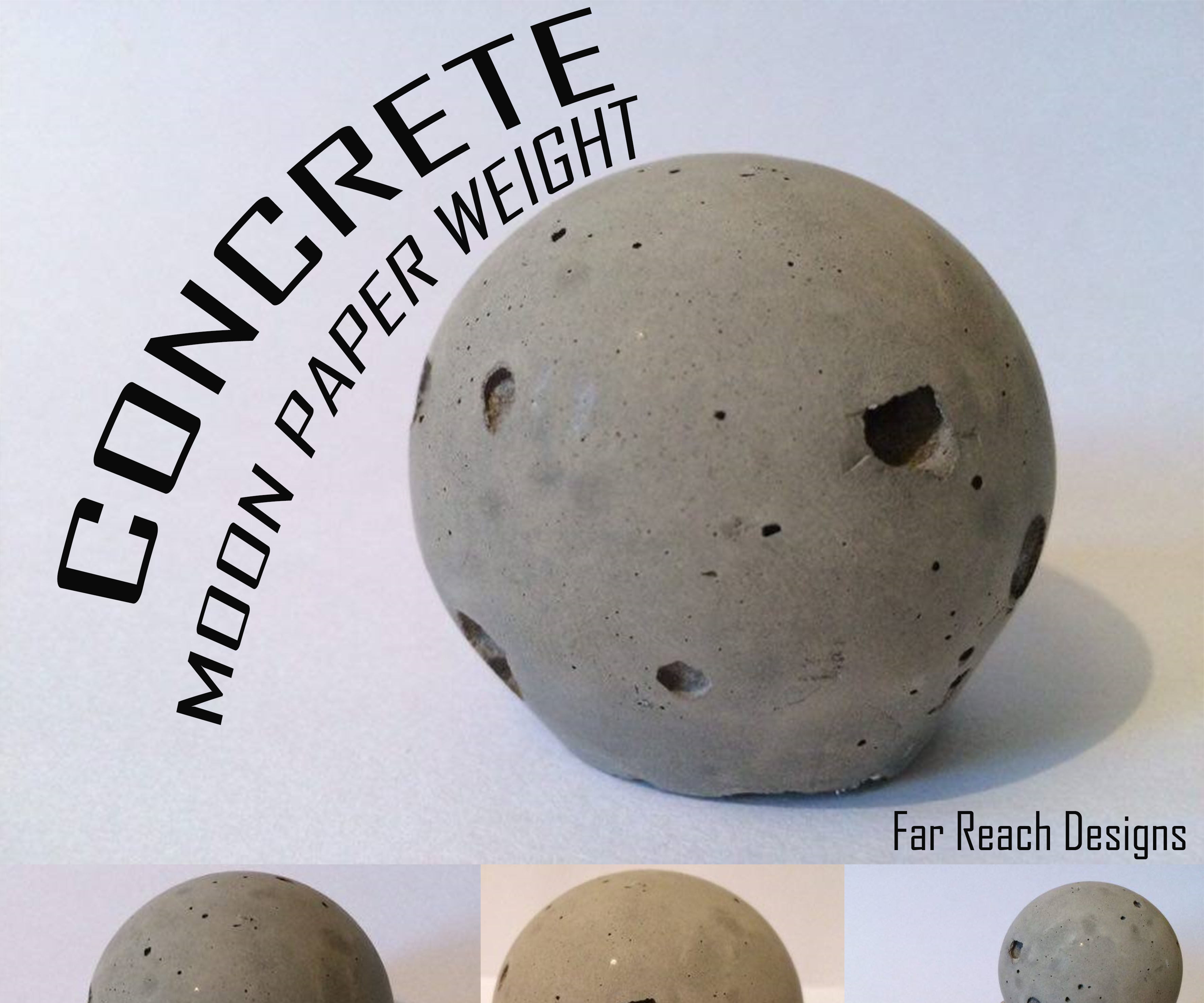 Concrete Moon Paper Weight 