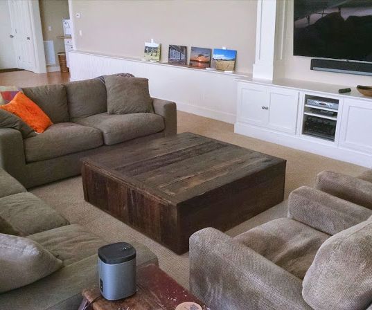 "the Monolith" Mod, Reclaimed Wood Coffee Table - Tsp