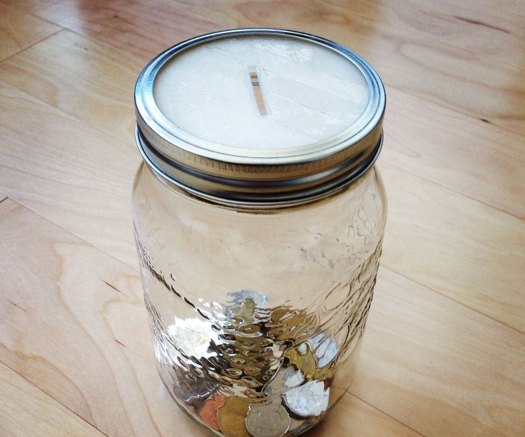 Mason Jar Piggy Bank