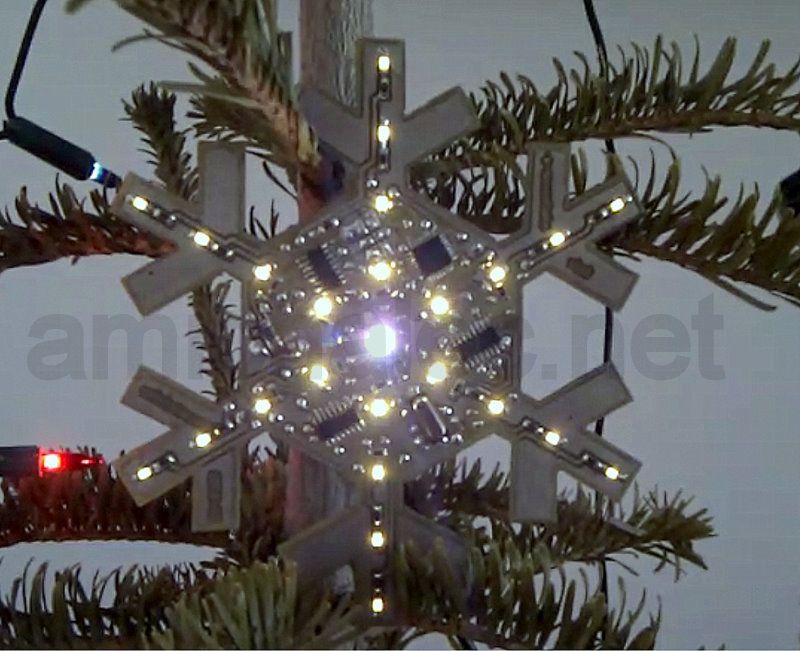 E-snowflake -- Winter Decor Based on Atmega8 Microcontroller