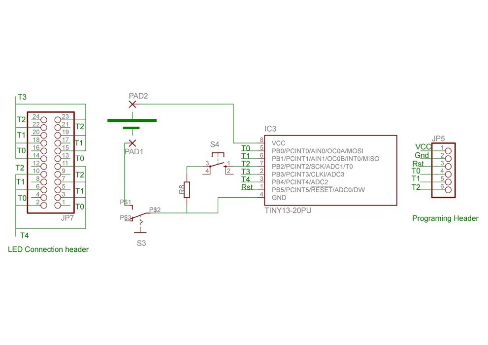 Tiny Wearable LED Kit - 12 PWM LEDs From a Reprogramable ATtiny85 : 8 ...