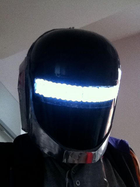 DAFT PUNK TRON (GUY-MANUEL) HELMET, WITH SUIT AND GLOVES