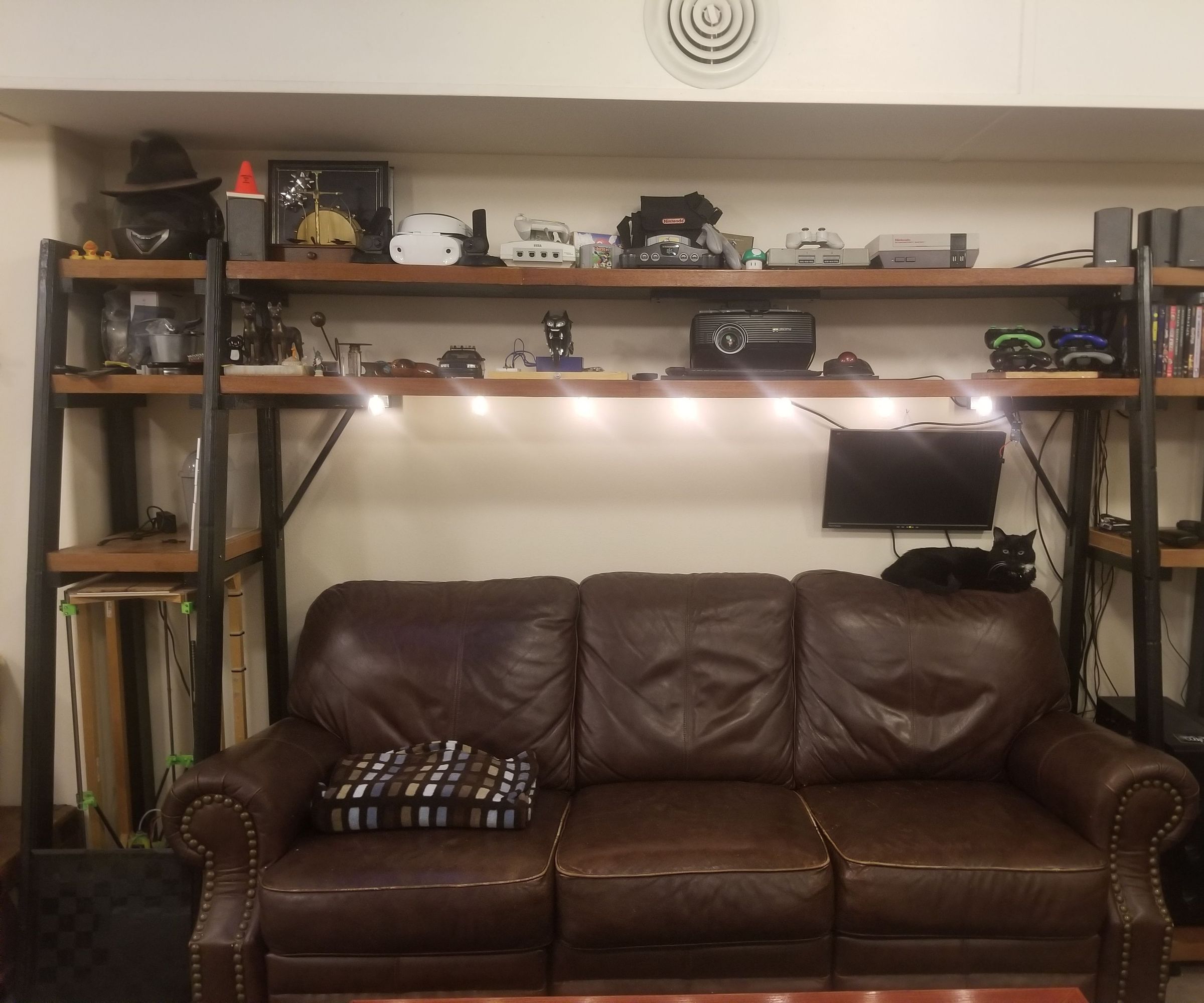 Edison Bulb Projector Shelves