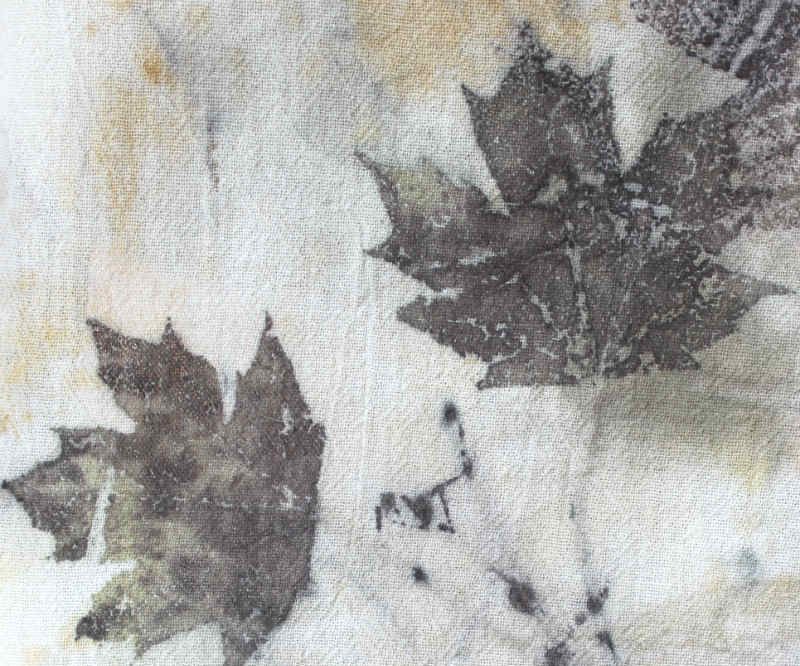ECO PRINTING on Silk and Cotton Fabric