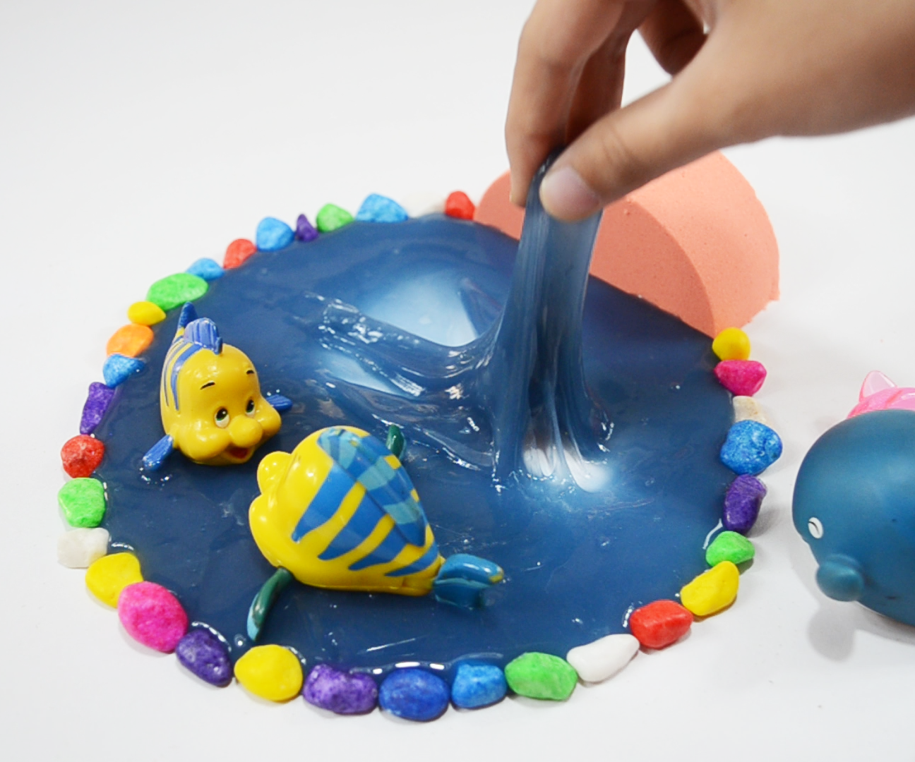 DIY How to Make Rainbow Pool With Kinetic Sand, Slime | Satisfying Video