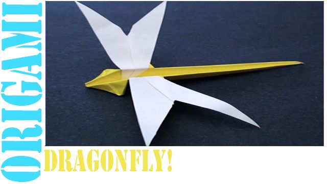 How to Make an Origami Dragonfly!