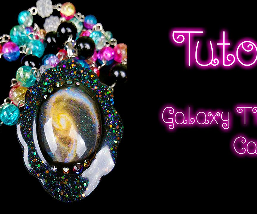 Resin Galaxy Cameo Necklace
