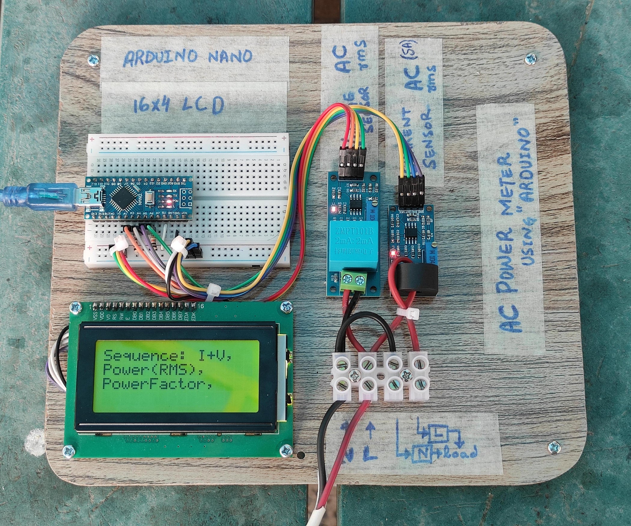 AC Power Meter Using Arduino Nano With Power Factor : 6 Steps (with ...