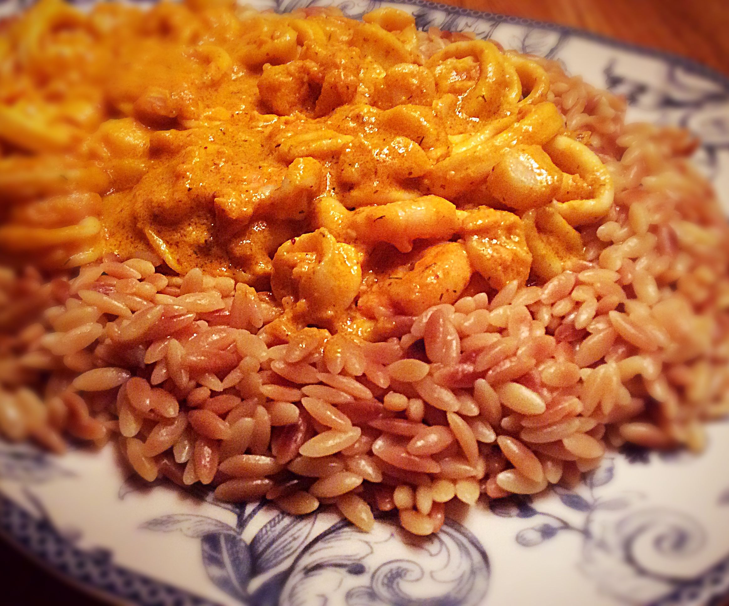 Fried Orzo With Seafood 
