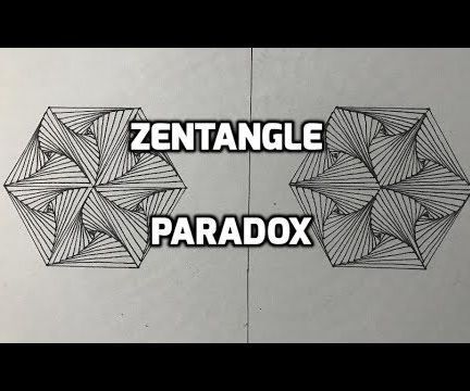 How to Draw the Best Zentangle Paradox Geometric Design for Beginners