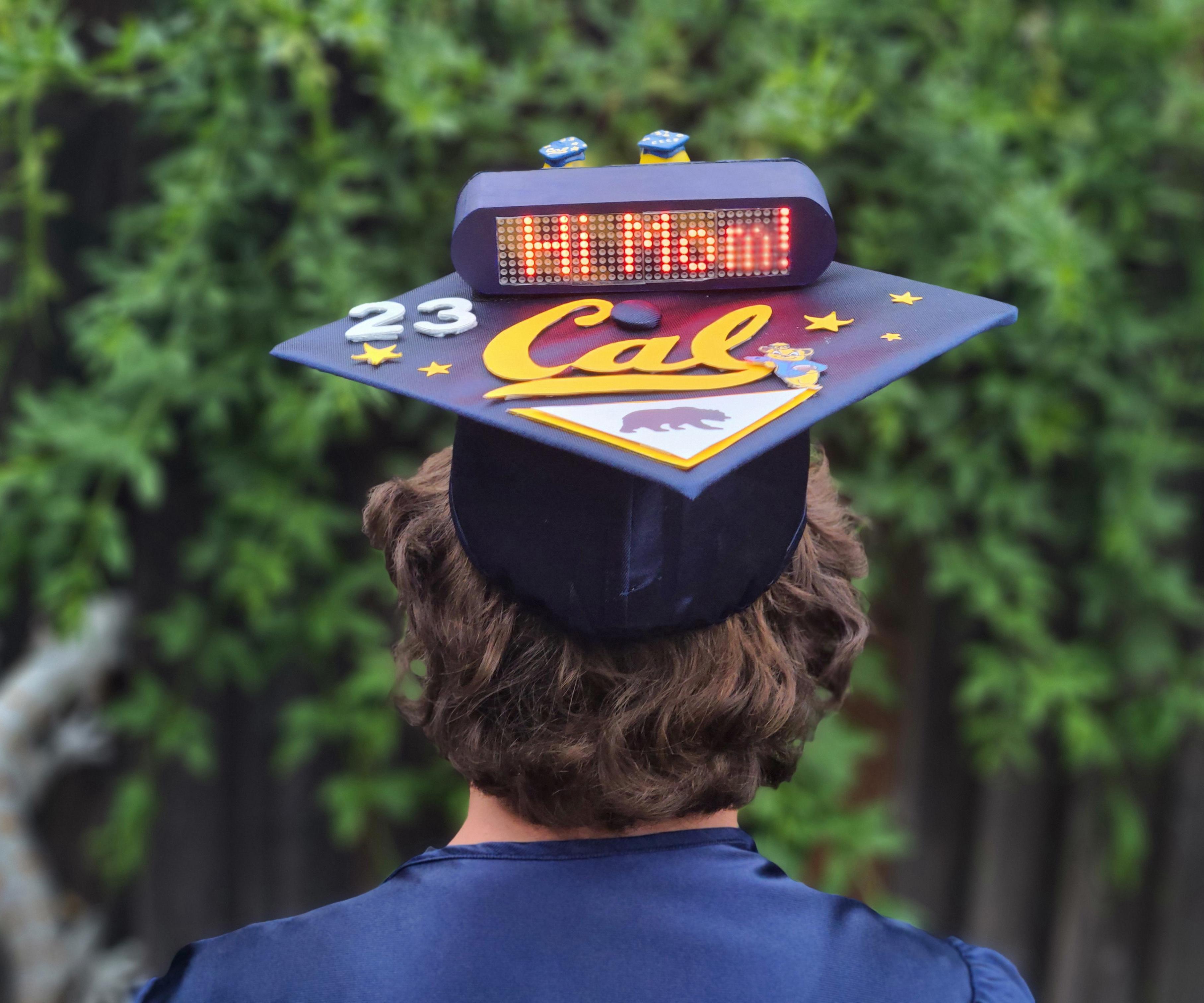 A WiFi Connected Display on My Grad Cap! 3D Printing and ESP32