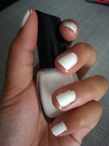 Apply White Nail Polish
