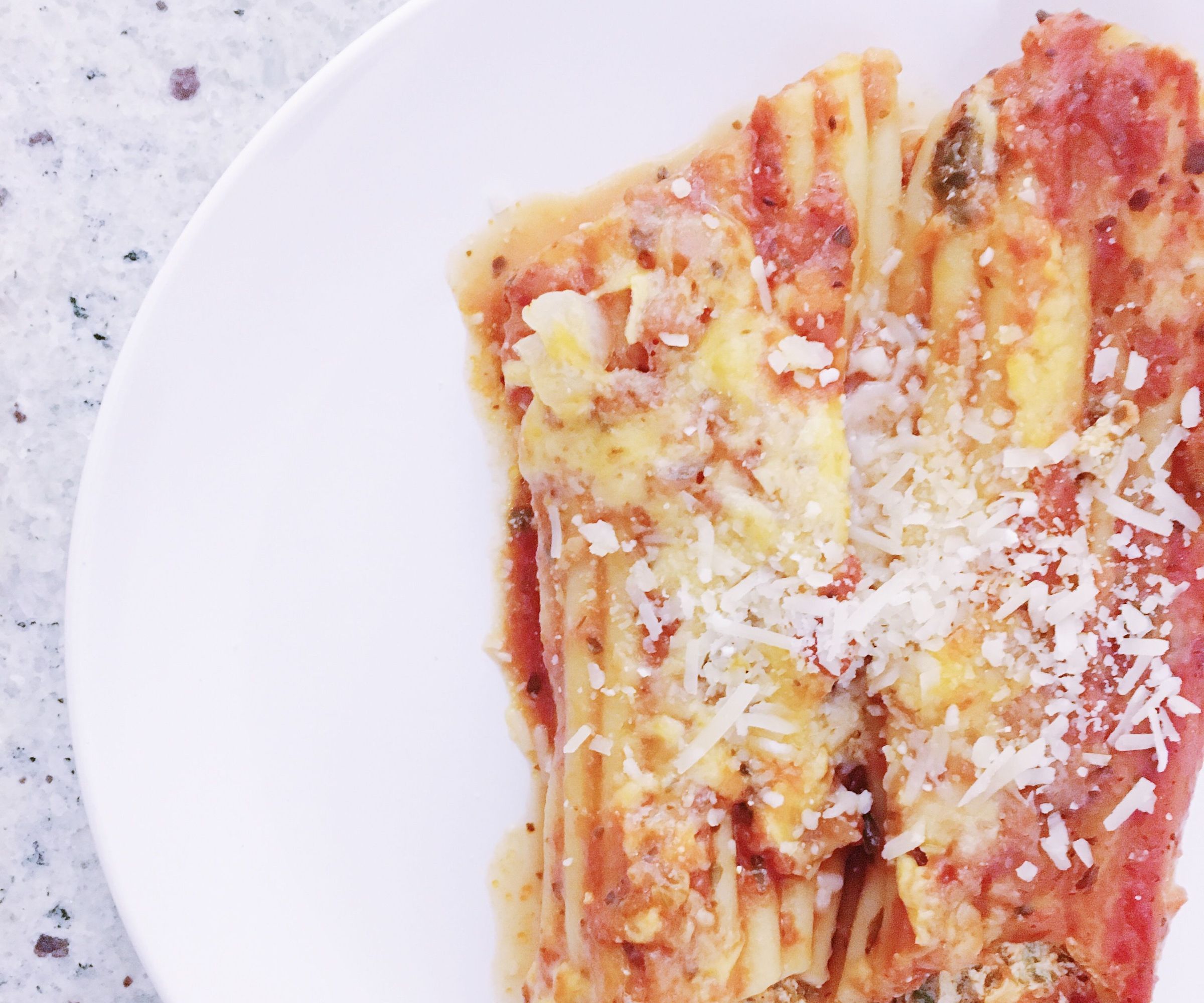 RECIPE | SPINACH CHEESE MANICOTTI