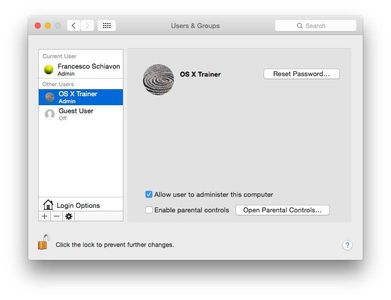 Mac: Select Desired User