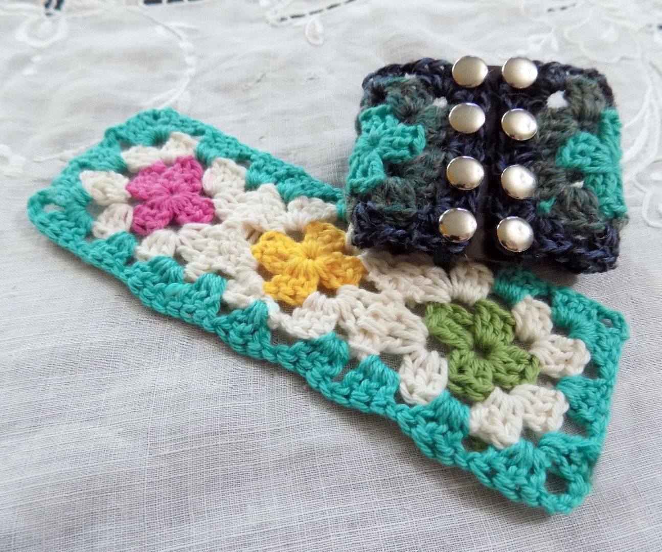 Interchangeable Granny Square Bracelet