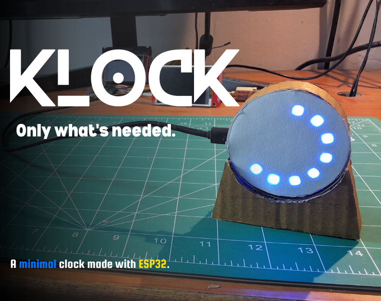 Klock - a Minimal Diy Desk Clock