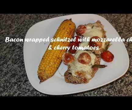 Bacon Wrapped Schnitzel With Mozzarella Cheese Recipe