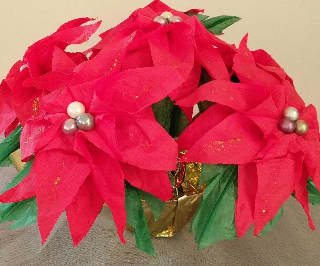 How to Wrap a Poinsettia Pot With Dollar Store Wrapping Paper