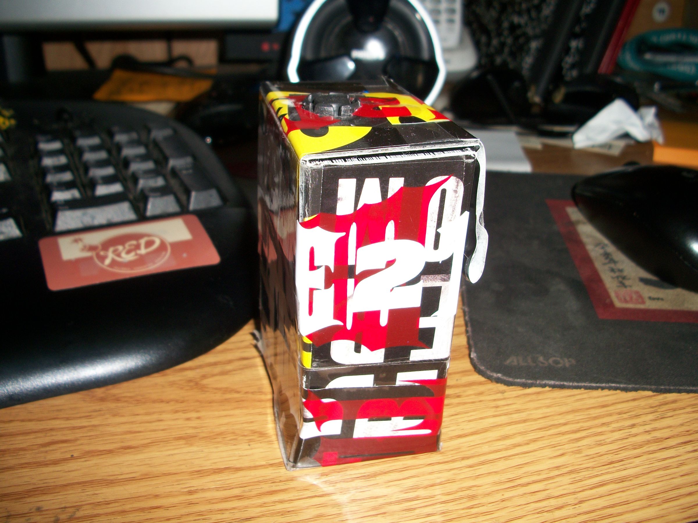 How to make playing card case out of Stickers, and just about anything else.